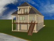 rear view CAD model of Walker residence in Navarre - Thumb Pic 98