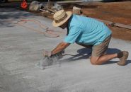 Cutting concrete control joints in the Spear driveway - Thumb Pic 41