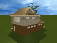 CAD model of rear view of Acorn Design Studio in Gulf Breeze - Thumb Pic 91