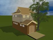 CAD model of rear view of Acorn Design Studio in Gulf Breeze - Thumb Pic 90
