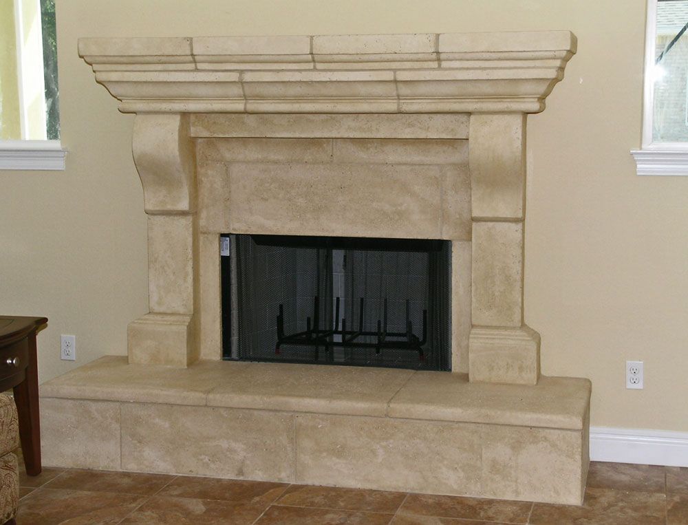 cast stone fireplace surround