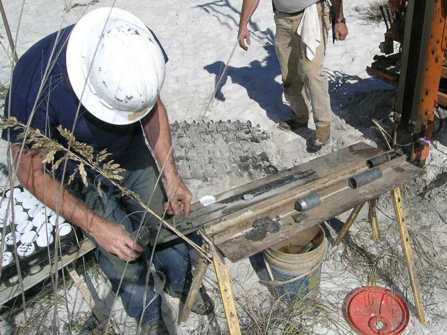 Geotechnical sample for Acorn Construction on Navarre Beach