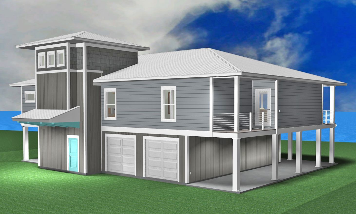 Cunningham modern coastal piling home in Pensacola