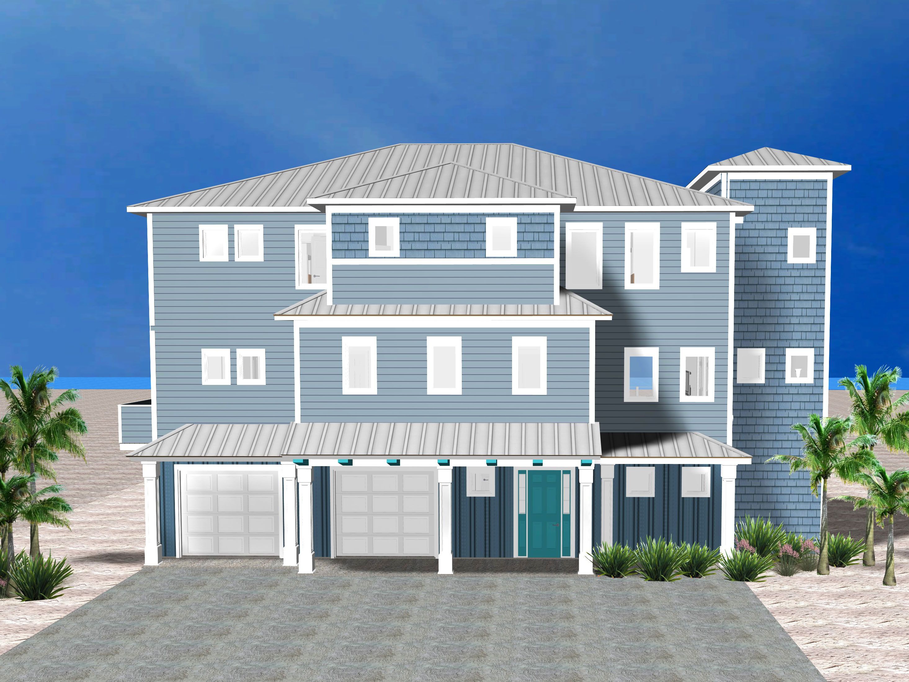 Ramsey modern coastal piling home in Navarre Beach by Acorn Fine Homes