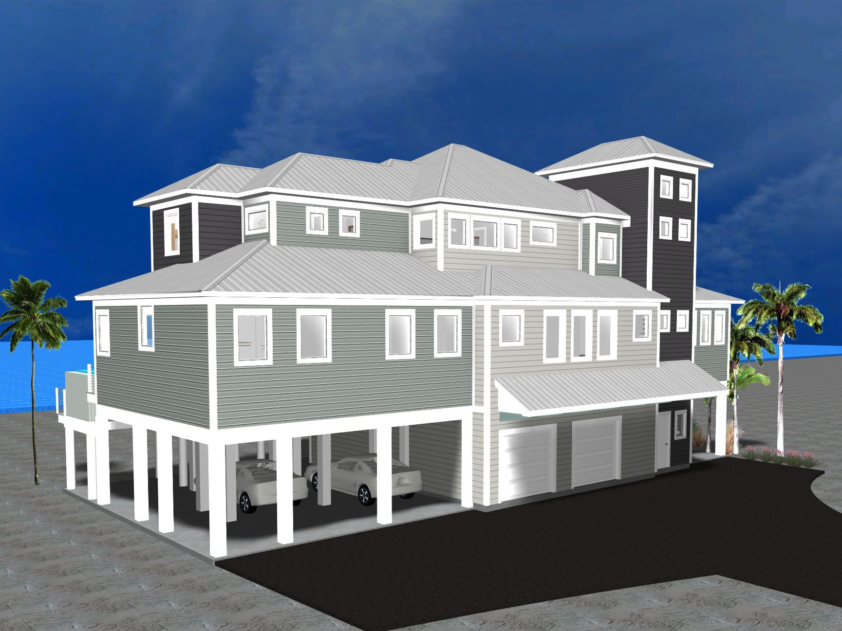 Deroche coastal modern home on Navarre Beach by Acorn Fine Homes