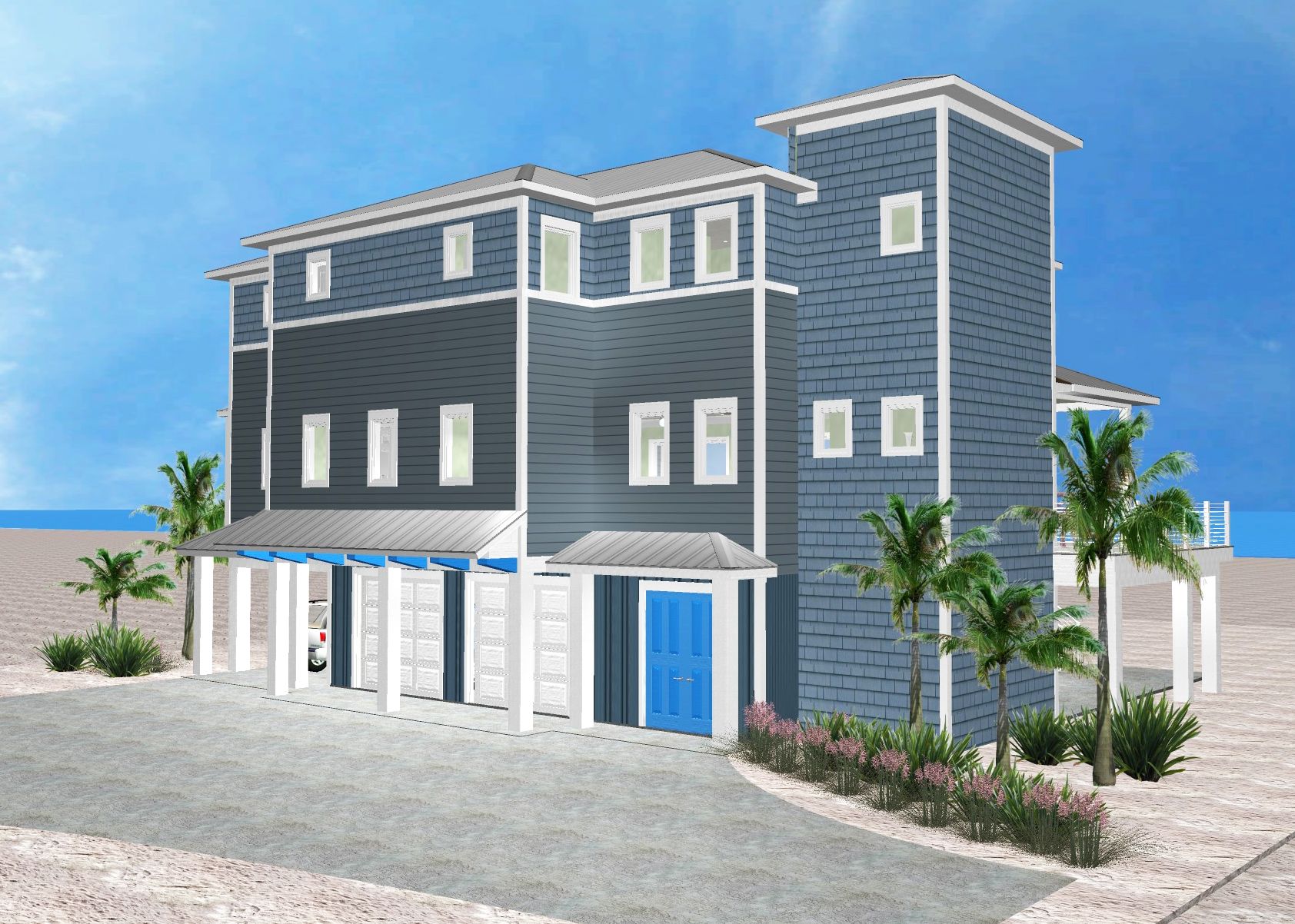 Corte modern coastal piling home on Navarre Beach