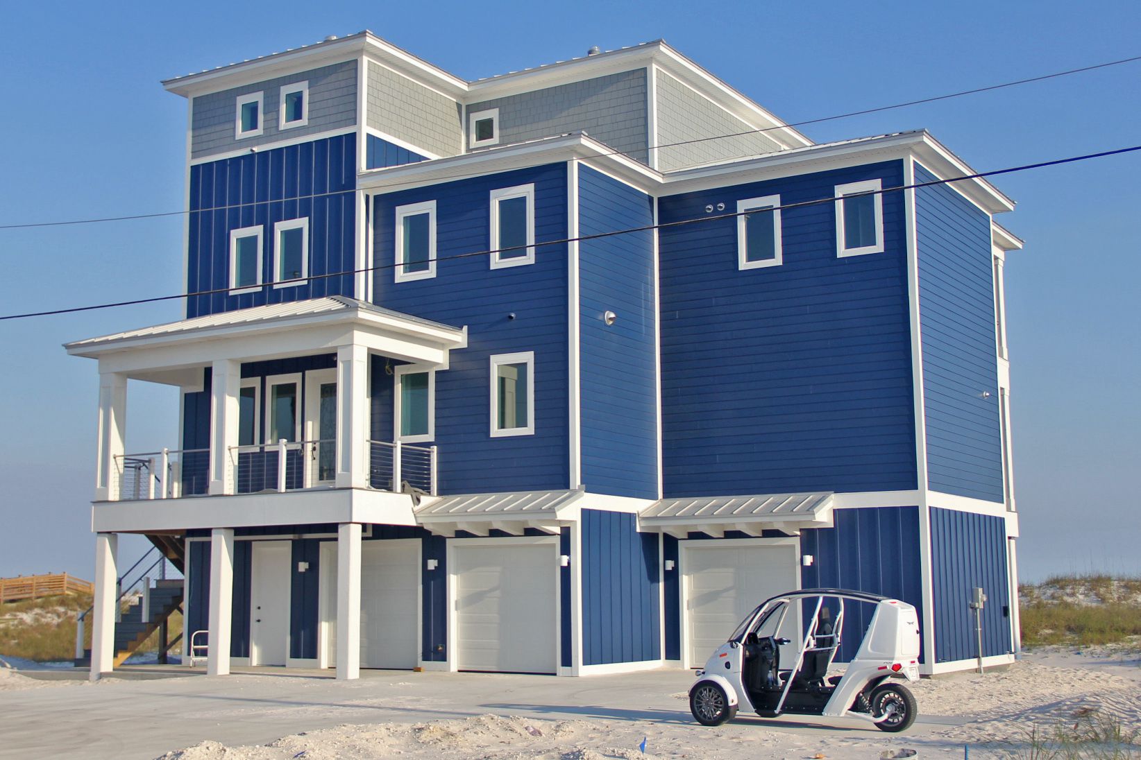 Dubois coastal transitional piling home on Navarre Beach by Acorn Fine Homes 