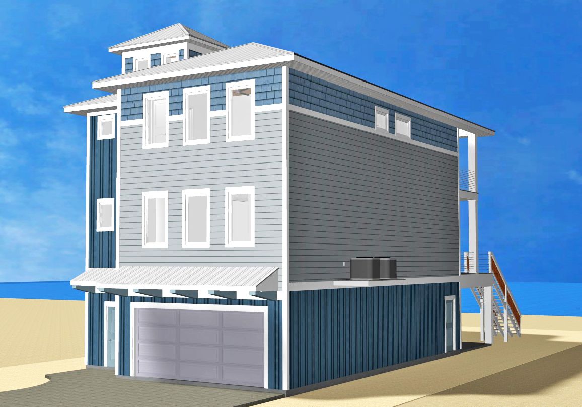 Smith coastal modern piling home on Navarre Beach by Acorn Fine Homes