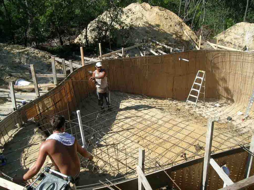 forming the pool shell