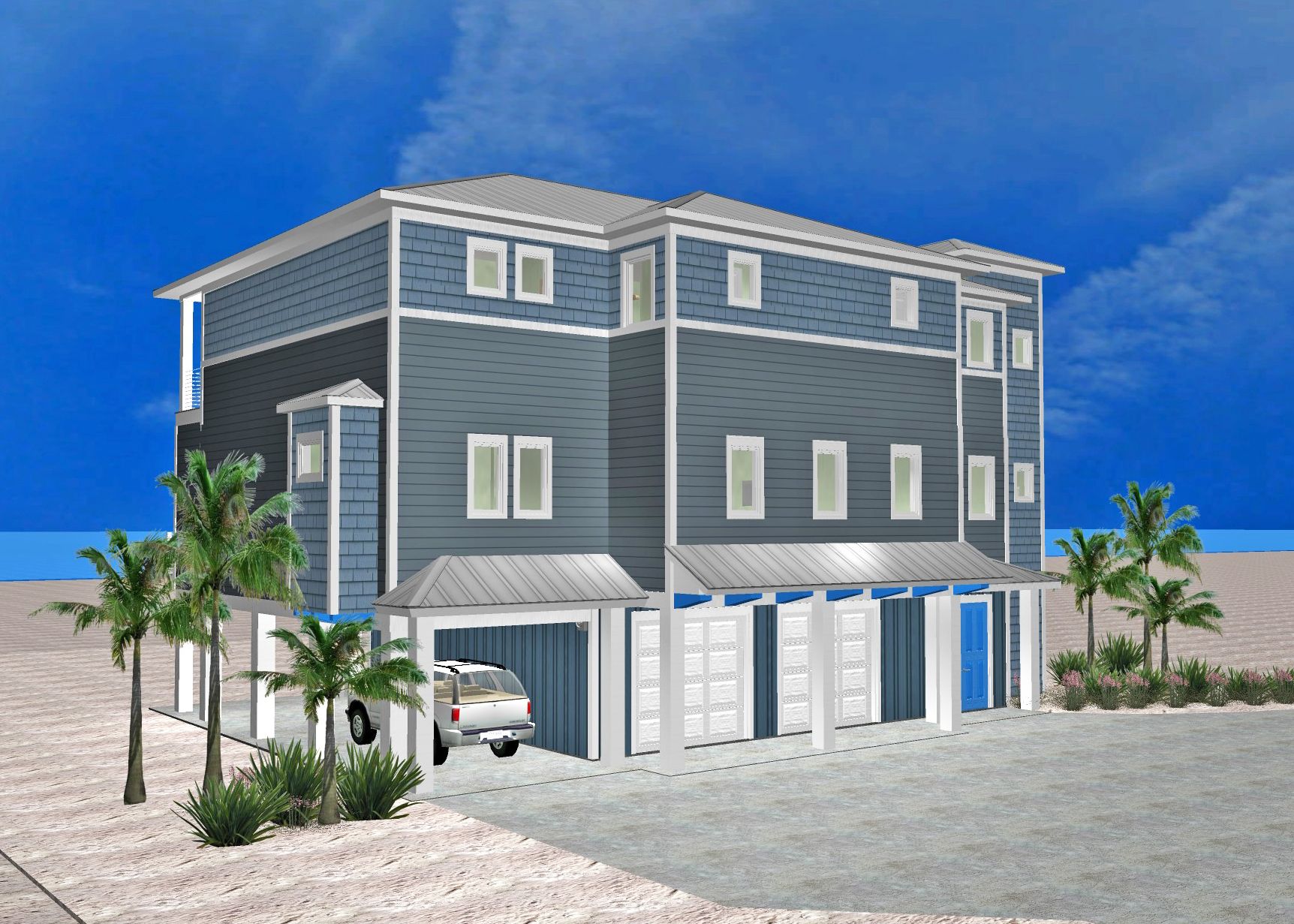 Corte modern coastal piling home on Navarre Beach