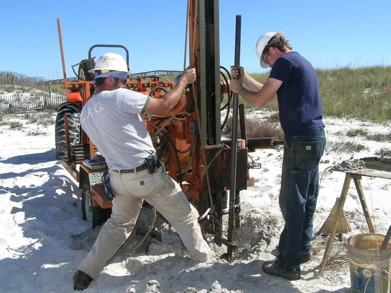 Core drilling for Acorn Construction on Navarre Beach