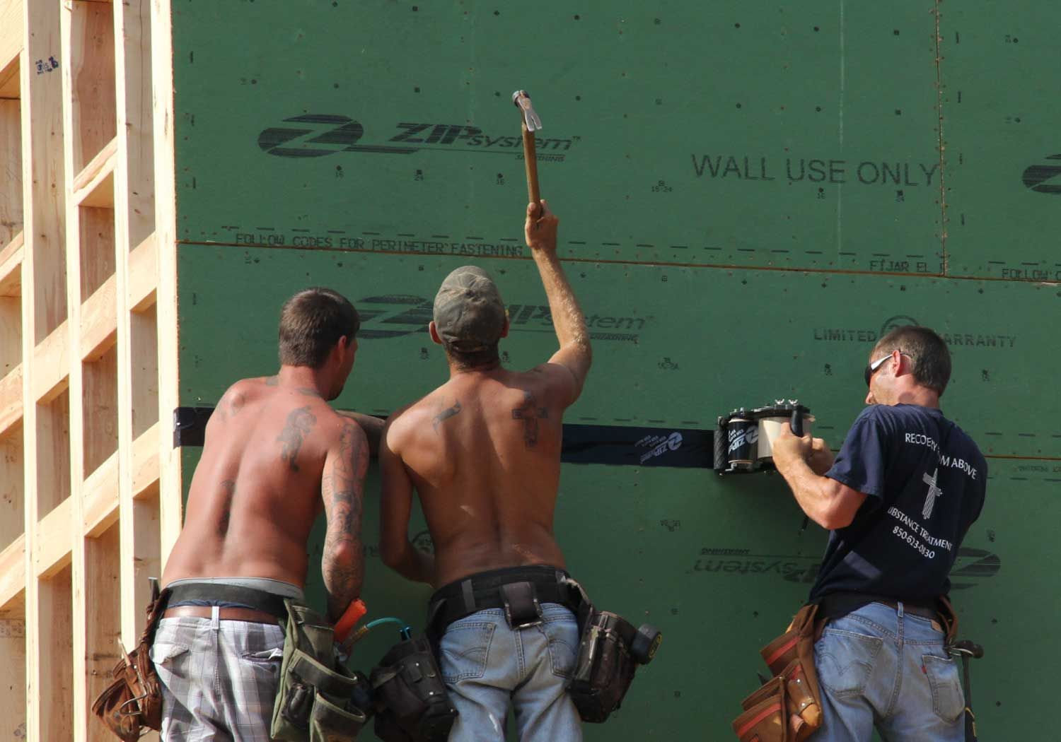 Taping the zip wall by Acorn Fine Homes