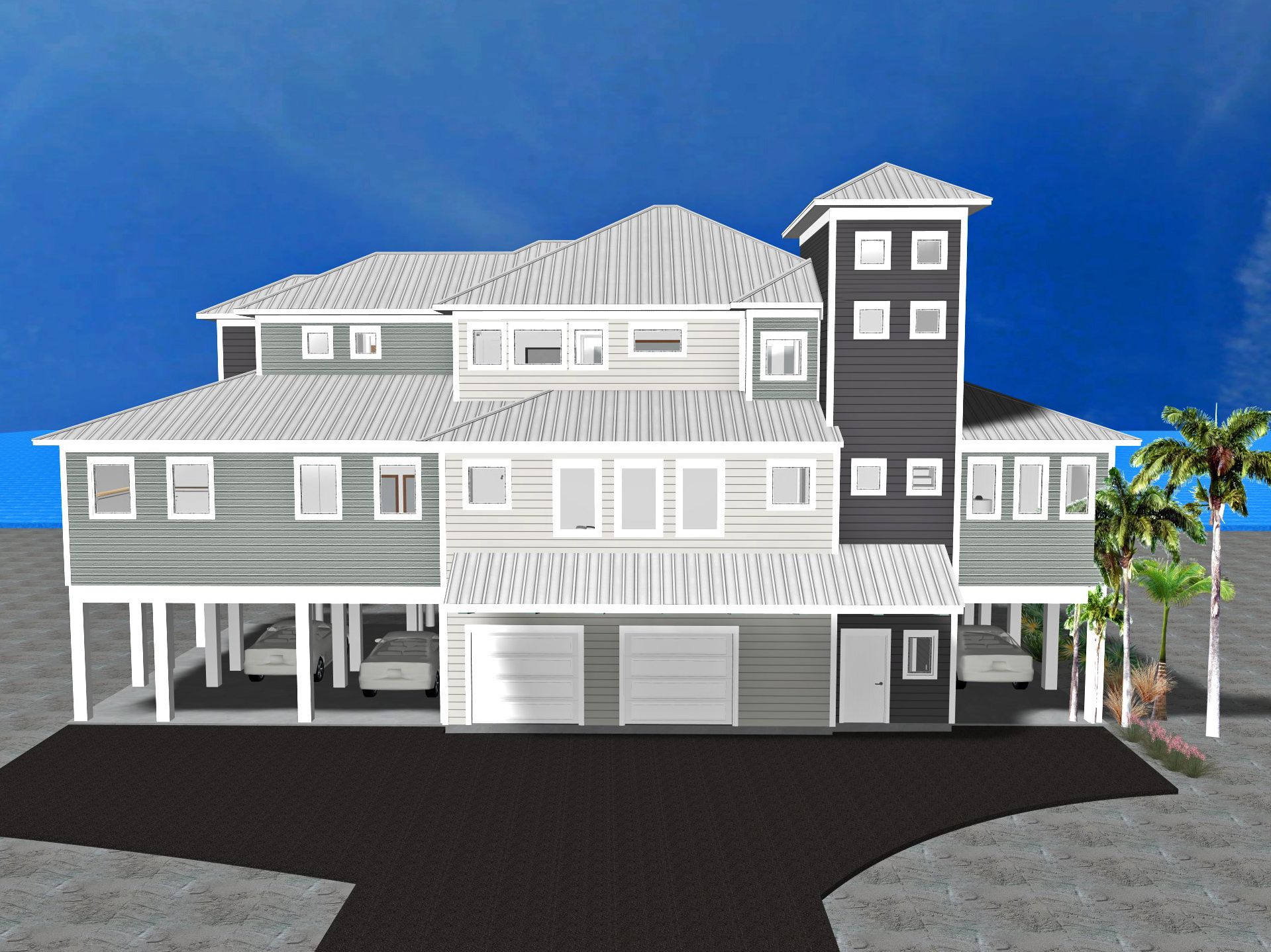 Deroche coastal modern home on Navarre Beach by Acorn Fine Homes